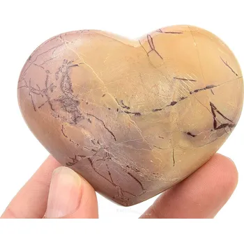 Přírodní kámen Hladké srdce z jaspisu 107g (Maroko)