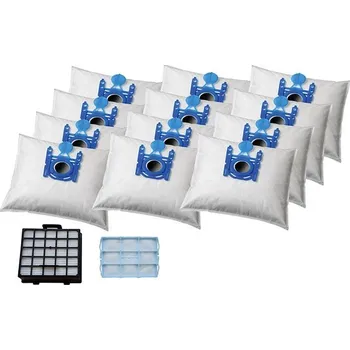 Vysavač KOMA sada příslušenství pro vysavače BOSCH Typ G, Siemens, 12ks sáčků BS67PL s plastovým čelem, 1ks