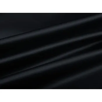 Látka polyesterový satén LUX-026 Černá - šířka 150 cm