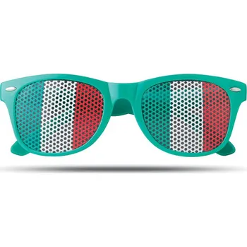 Plážová taška Sluneční brýle s vlajkami Flag fun, zelená