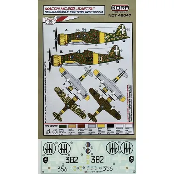 Plastikový model KORA Models 1/48 Decals MC.200 Saetta Rec.Fighters over Russia