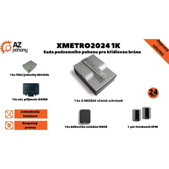 XMetro2024 1K - sada podzemního pohonu pro křídlovou bránu