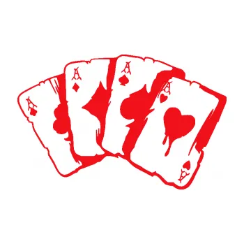 Samolepící dekorace SAMOLEPKA Karty 004 (10 - červená) NA AUTO, NÁLEPKA, FÓLIE, POLEP, TUNING, VLASTNÍ TEXT, TISK, AUTOSAMOLEPKY.cz, POLEPY, OBRÁZEK, LOGO, SAMOLEPKY