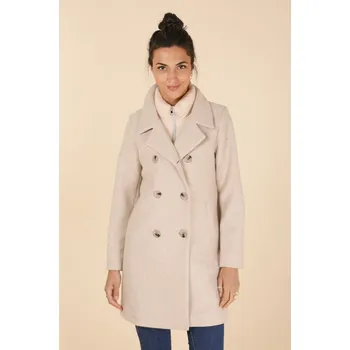 Dámský kabát Kabát střední délka Laura Jo Paris 21032 barva: béžová, velikost: M