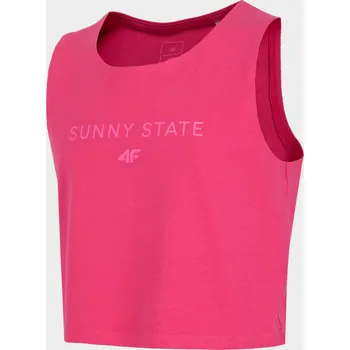 Dívčí tílko 4F HJL22-JTSD012 HOT PINK Dětské tílko EU 152