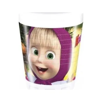 Party dekorace Kelímky MÁŠA A MEDVĚD - 200 ml - 8 ks