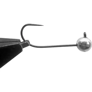 Rybářský háček Jigovky CZ Wolframová Jigová hlavička HD Barbless bez protihrotu vel.6 1,3g stříbrná (5ks)