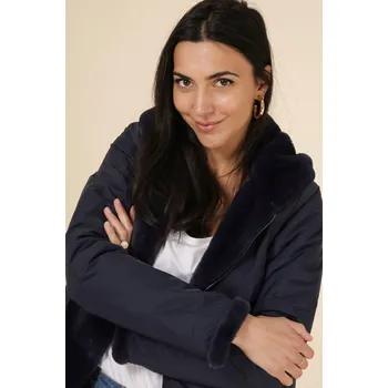 Bunda parka oboustranná 20062 Laura Jo Paris barva: modrá tmavá, velikost: S