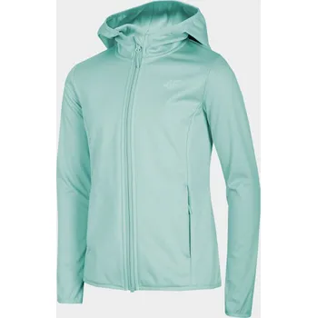 Dívčí bunda 4F HJL22-JSFD001 MINT Dětská softshellová bunda EU 122