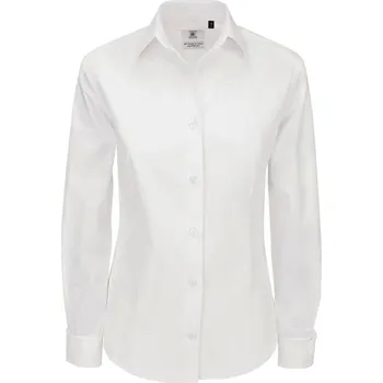 Dámská košile Košile dámská B&C Heritage s dlouhým rukávem - bílá, M