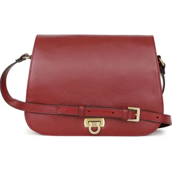 Kabelka Hexagona kožená crossbody kabelka červená 111806 2600-Carmin