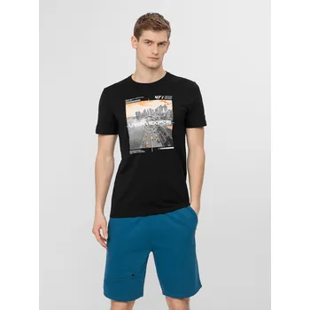 Pánské tričko 4F H4L22-TSM011 DEEP BLACK Pánské tričko US M