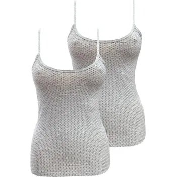 Dámské tričko GreeNice Dámské košilky bavlna ( 2ks v balení ) Barva: Šedá, Velikost: L