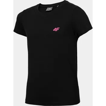Dívčí tričko 4F HJL22-JTSD001 DEEP BLACK Dětské tričko EU 122