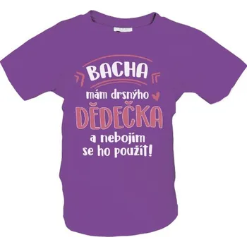 Tričko s potiskem Drsný dědeček - pro holky dětské