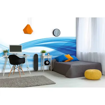 Tapeta Malvis ® Tapeta Vlna v modré Vel. (šířka x výška): 144 x 105 cm