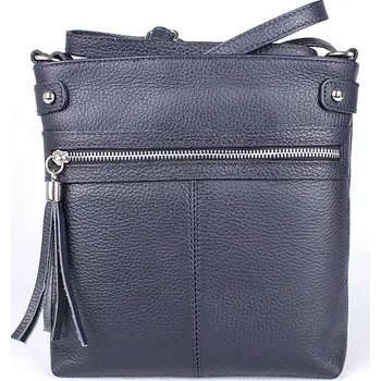 Kabelka Malá kožená tmavěmodrá crossbody kabelka Vera Pelle no. 60