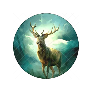 Jedlá dekorace na dort JELEN v noci, VARIANTA Jedlý papír 1543