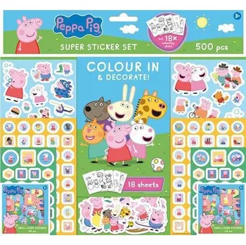 interaktivní kniha Jiri Models Samolepkový set 500 ks Prasátko Peppa