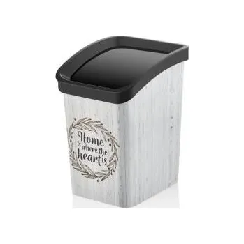 Odpadkový koš Koš mini odpadkový 3,3 l dekor "HOME" plast