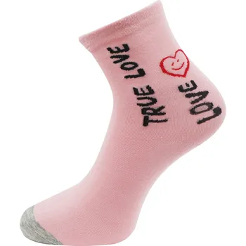 Dámské ponožky Dámské ponožky s nápisem TRUE LOVE NZP7231 - růžové barvy 9001481 Velikost ponožek: 38-41