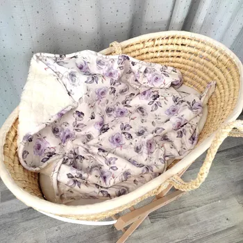 Dětská deka Luxusní prošívaná deka Mimoušek květiny šeříku Velikost: 70x90