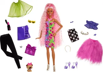 Panenka Barbie Extra Deluxe panenka s růžovými vlasy a doplňky