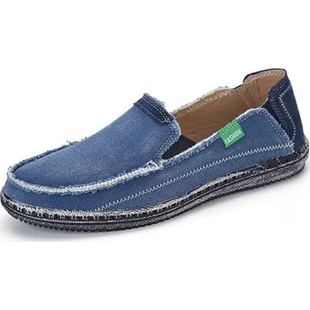 Pánské mokasíny Džínové pánské loafers retro styl Barva: Modrá, Velikost: 39