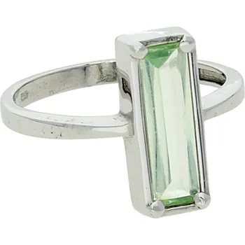 Prsten Goldstore Prsten bílé zlato chryzolit Velikost: 53, Váha: 2.52 g
