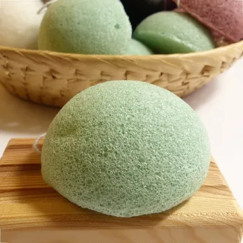 Houbička Konjac houbička zelená (Konjac houbička na čištění pleti)