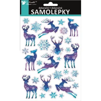 samolepka Samolepka plastická 25x14 cm, jeleni