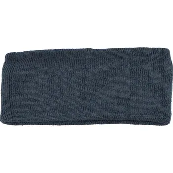 Čepice Jednobarevná jemně pletená dámská čelenka Sindey, tmavě šedá