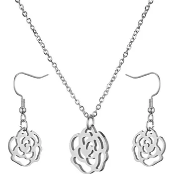 Souprava šperků Sada náušnic a přívěsku - Růže