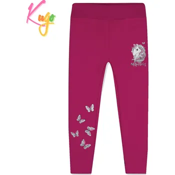 Dívčí legíny Dívčí legíny s aplikací, zateplené - KUGO WL0909, starorůžová Barva: Růžová, Velikost: 98