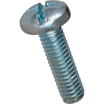 Šroub Šroub s kombinovanou drážkou a půlkulatou hlavou Freedriv Šroub válcová hlava křížová a plochá drážka M3x6 BN 1435 ZB