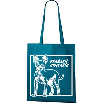 Plátěná taška Pražský krysařík, Barva Petrolejová, Velikost 40×45 cm, Canvas Nákupní taška Bezvatriko.cz 1183