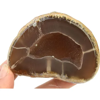 Přírodní kámen Geoda achát hnědá s dutinou 242 g