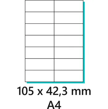 Samolepící etiketa <product>PRINT Etikety samolepící 105x42,3mm 100archů<product>