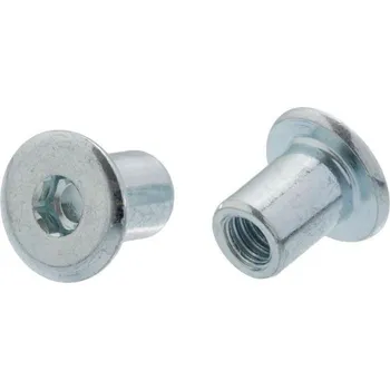 Tesařské kování Spojovací článek nábytkářský JCN M6x12 ZB hlava 15 mm, tělo 9 mm