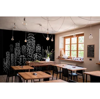 Fototapeta Malvis ® Tapeta Noční obrysy města Vel. (šířka x výška): 288 x 200 cm