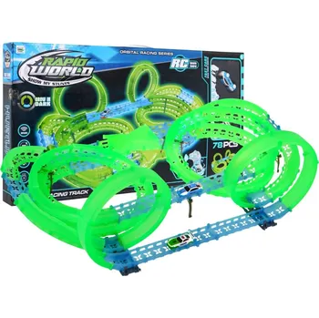 autodráha Magic Tracks velká svítící autodráha se 2 autíčky 88 x 55 x 26 cm