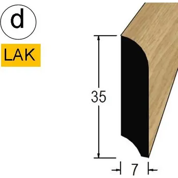 Podlahová lišta - P 3507 dDB-lak /240 (jádro DB)