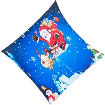 Povlečení Numberoplus Vánoční povlak na polštář, 40x40 - Santa Claus na saních