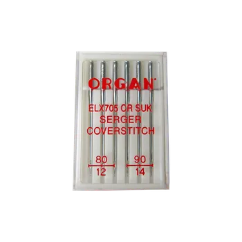 JEHLA ORGAN ELX705 COVER SUK 3X80, 3X90 KULATÁ ŠPIČKA, BALENÍ 6KS