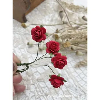 Svatební dekorace Sapaimport Růžičky midi - červená Množství: balení po 10 ks