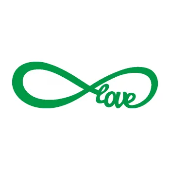 Samolepící dekorace SAMOLEPKA Infinity 004 love (12 - zelená) NA AUTO, NÁLEPKA, FÓLIE, POLEP, TUNING, VLASTNÍ TEXT, TISK, AUTOSAMOLEPKY.cz, POLEPY, OBRÁZEK, LOGO, SAMOLEPKY