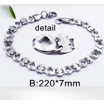 Řetízek Ocelový náramek - 220x7mm