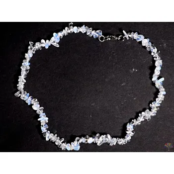 Náhrdelník Magieprirody.cz Náhrdelník Opalit měsíční kámen tromlovaný #26