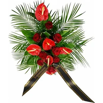 Smuteční dekorace Smuteční kytice Anthurie