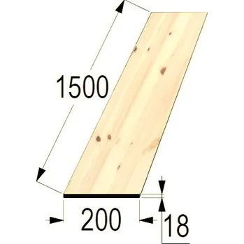 Příslušenství pro zahradní stavbu Spárovka BO 18x200 x 1500 průběžná A/B